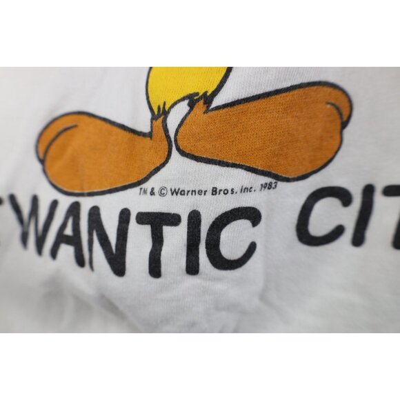 Vintage 80s Warner Bros Womens S Tweety Bird Atlantic City Crewneck Sweatshirt - Picture 7 of 12